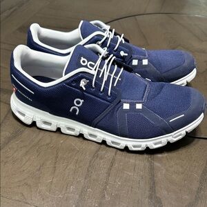 On Running Men's Blue and White Sneakers